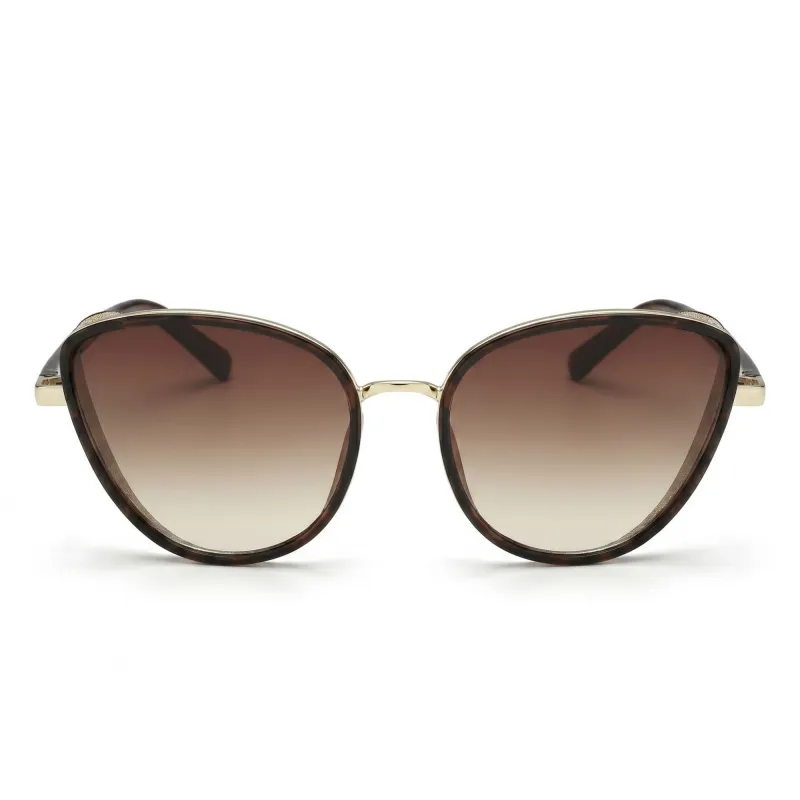 Anna-Kaci Women's Cat Eye Oversized Round Sunglasses with Gradient Lens and Tortoise Frame made by Anna-Kaci