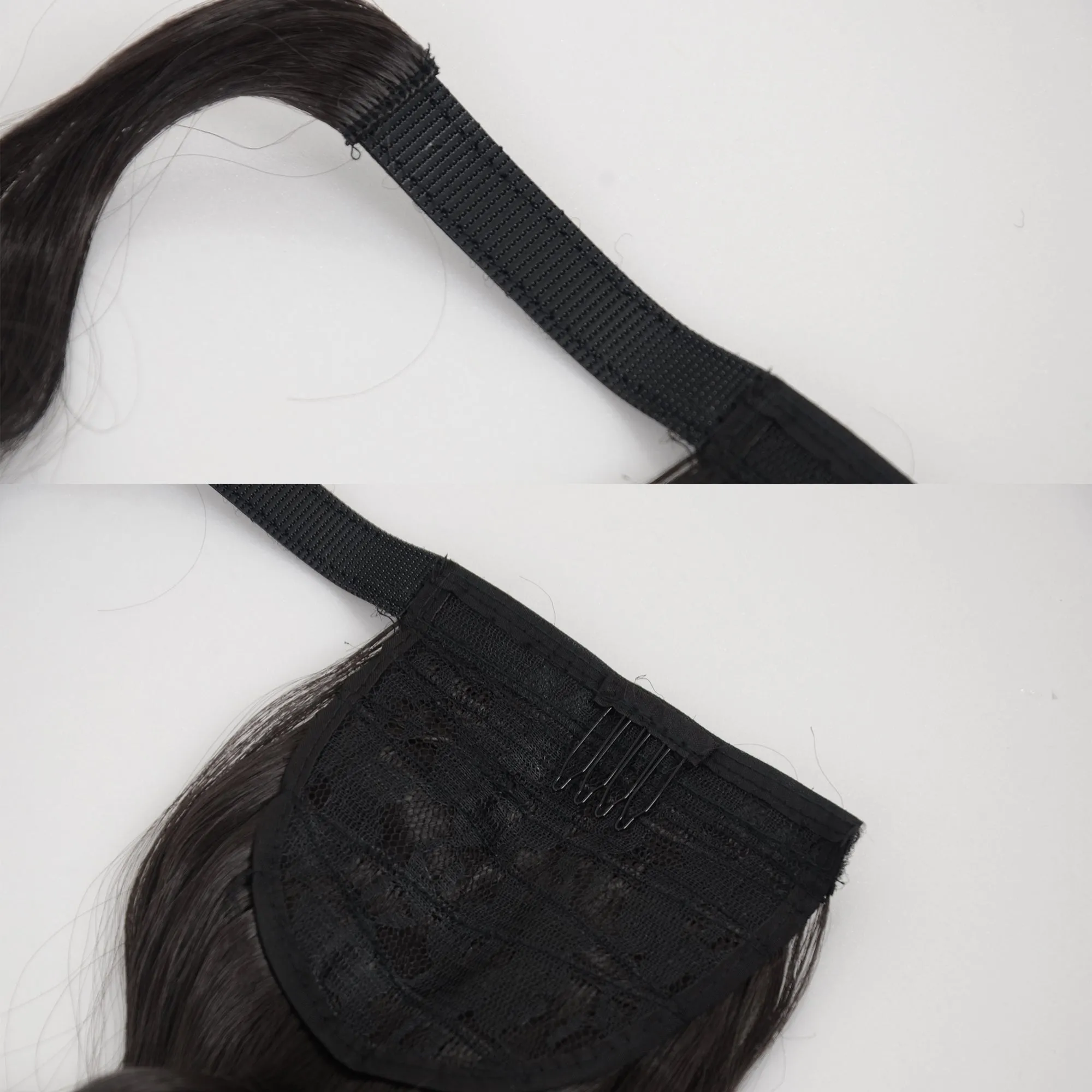 Alilang 22 Inch Long Curly Wrap Around Ponytail for Women Clip in Ponytail Hair Extensions Synthetic Brown Hair Pony Tails Hairpieces sold by Anna-Kaci product image thumbnail 5