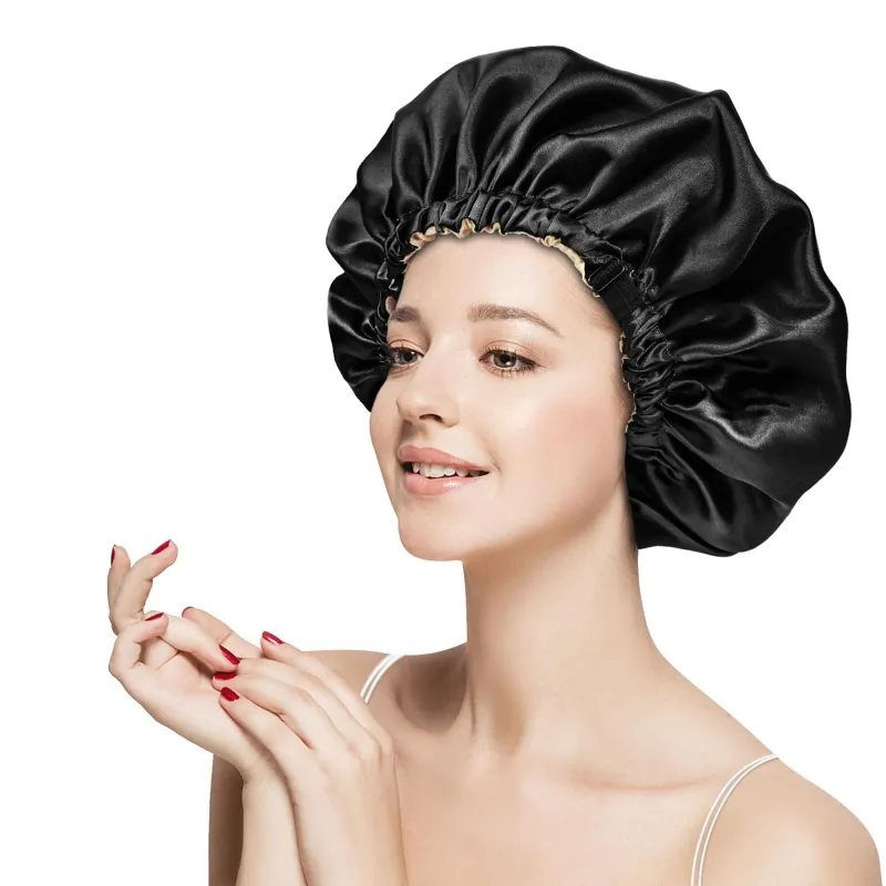 Anna-Kaci Sleep Bonnet Adjustable Elastic Band Smooth Hair Protection Cap for Curly and Natural Hair made by Anna-Kaci