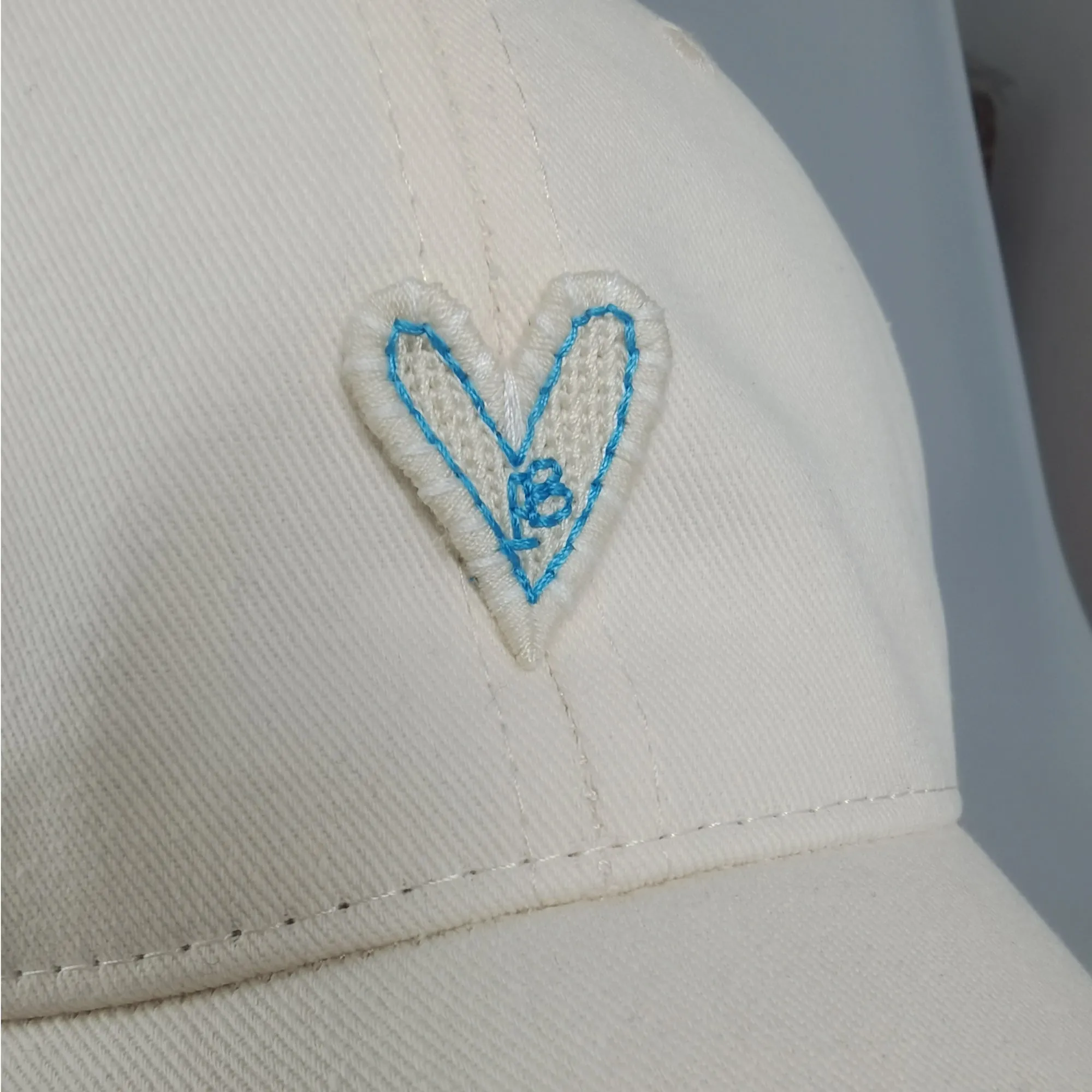 Anna-Kaci Women's Heart Embroidered Baseball Cap Low Bun Soft Cotton Trucker Hat sold by Anna-Kaci product image thumbnail 3