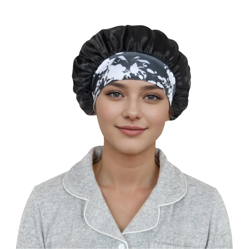 Anna-Kaci Women Silk Bonnet for Sleeping Satin Hair Bonnet with Floral Elastic Band for Hair Protection made by Anna-Kaci