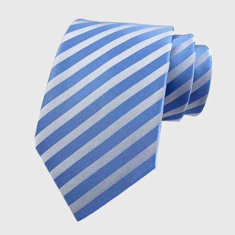 Anna-Kaci Men's Diagonal Stripe Polyester Tie - Formal Necktie for Business, Weddings & Stylish Daily Wear made by Anna-Kaci