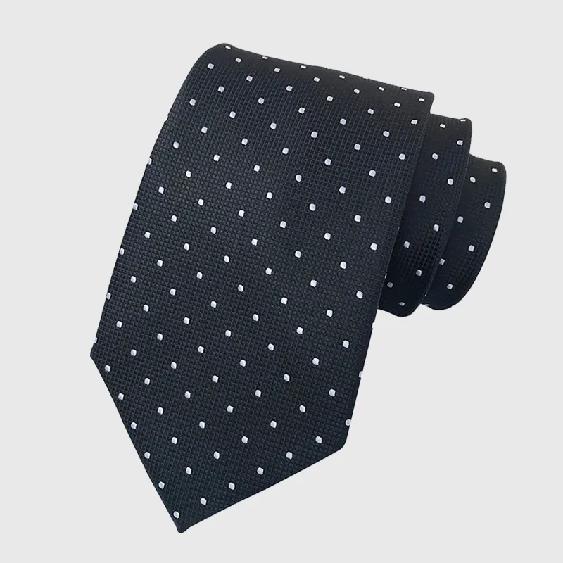 Anna-Kaci Men's Dot Pattern Tie Woven Formal Necktie for Business, Weddings & Daily Office Wear made by Anna-Kaci