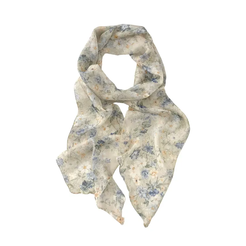 Floral Print Lightweight Fashion Scarf Soft Elegant Wrap Shawl 78.5¡Á7.8 Inches made by Anna-Kaci