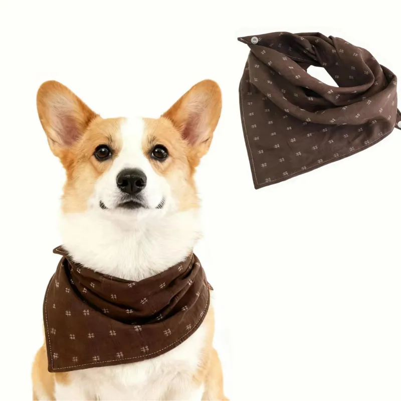 Pet Bandana Collar Soft Adjustable Classic Print Scarf with Tie Closure Everyday Neckwear made by Anna-Kaci