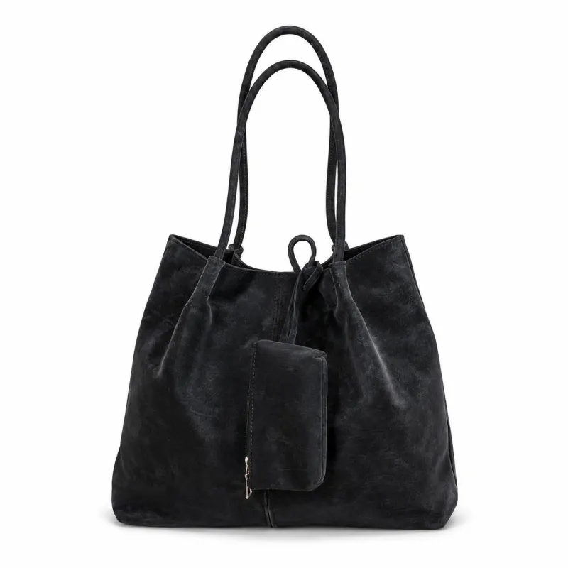 Soft PU Leather Tote Bag with Removable Pouch and Shoulder Handles made by Anna-Kaci