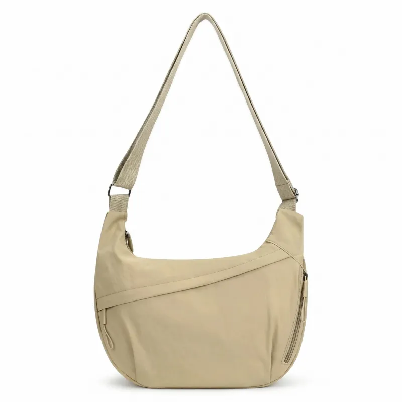 Nylon Crossbody Bag with Adjustable Strap Lightweight Shoulder Sling Bag with Zip Pockets made by Anna-Kaci