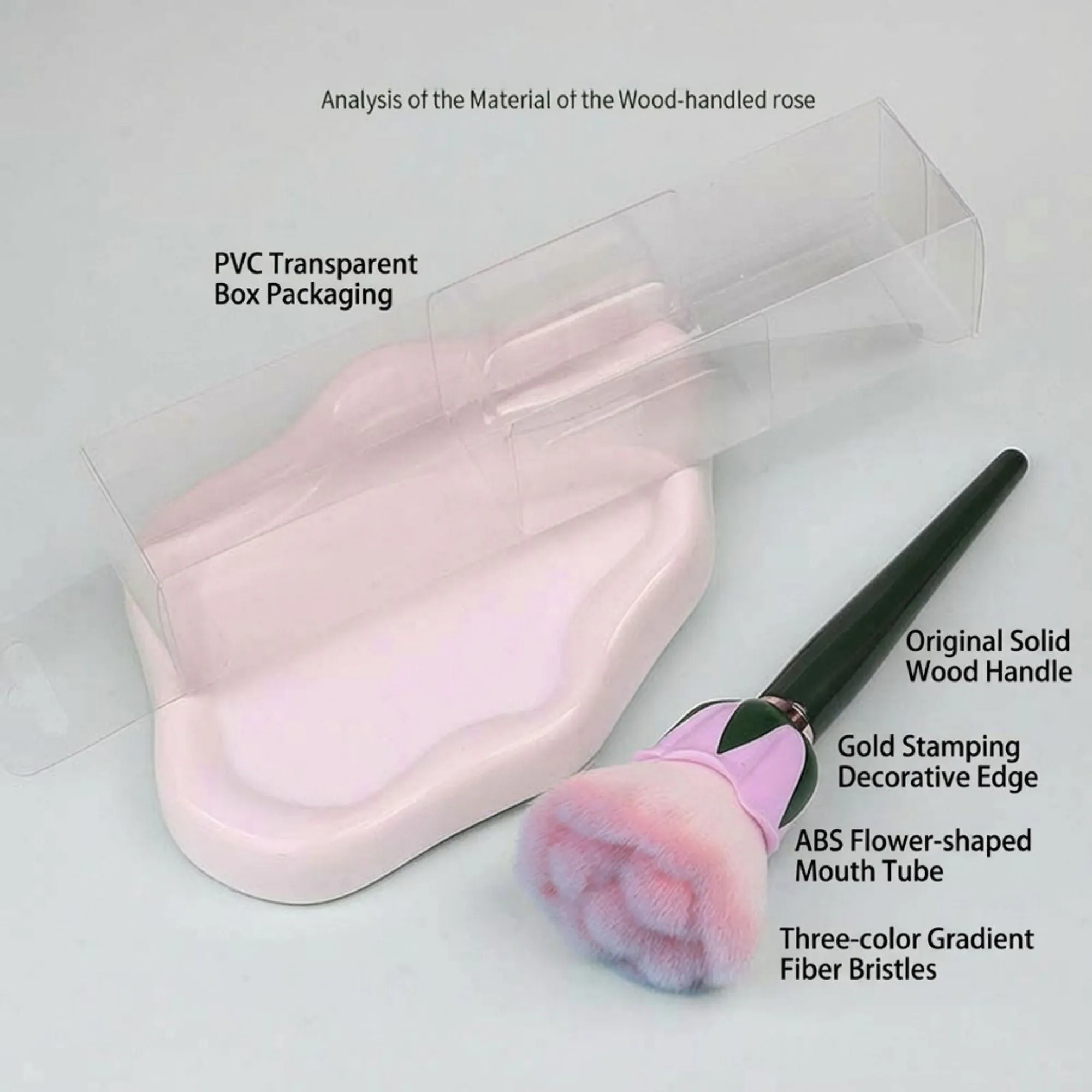 Flower-Shaped Soft Face Powder Brush with Sculpted Handle and Decorative Design sold by Anna-Kaci product image thumbnail 3