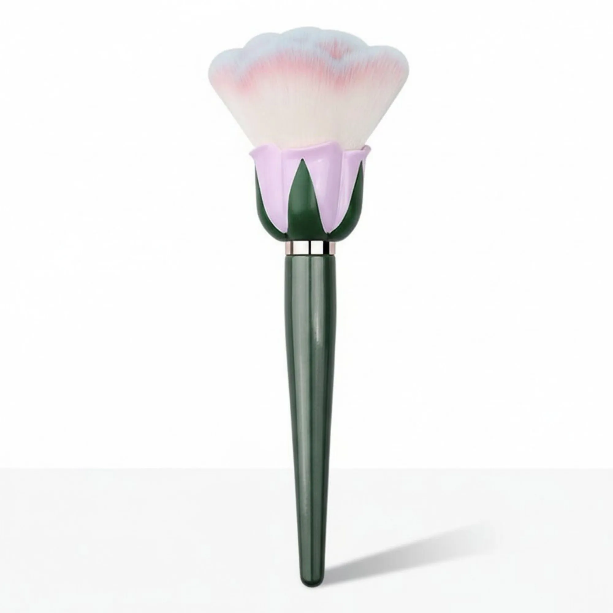 Flower-Shaped Soft Face Powder Brush with Sculpted Handle and Decorative Design sold by Anna-Kaci