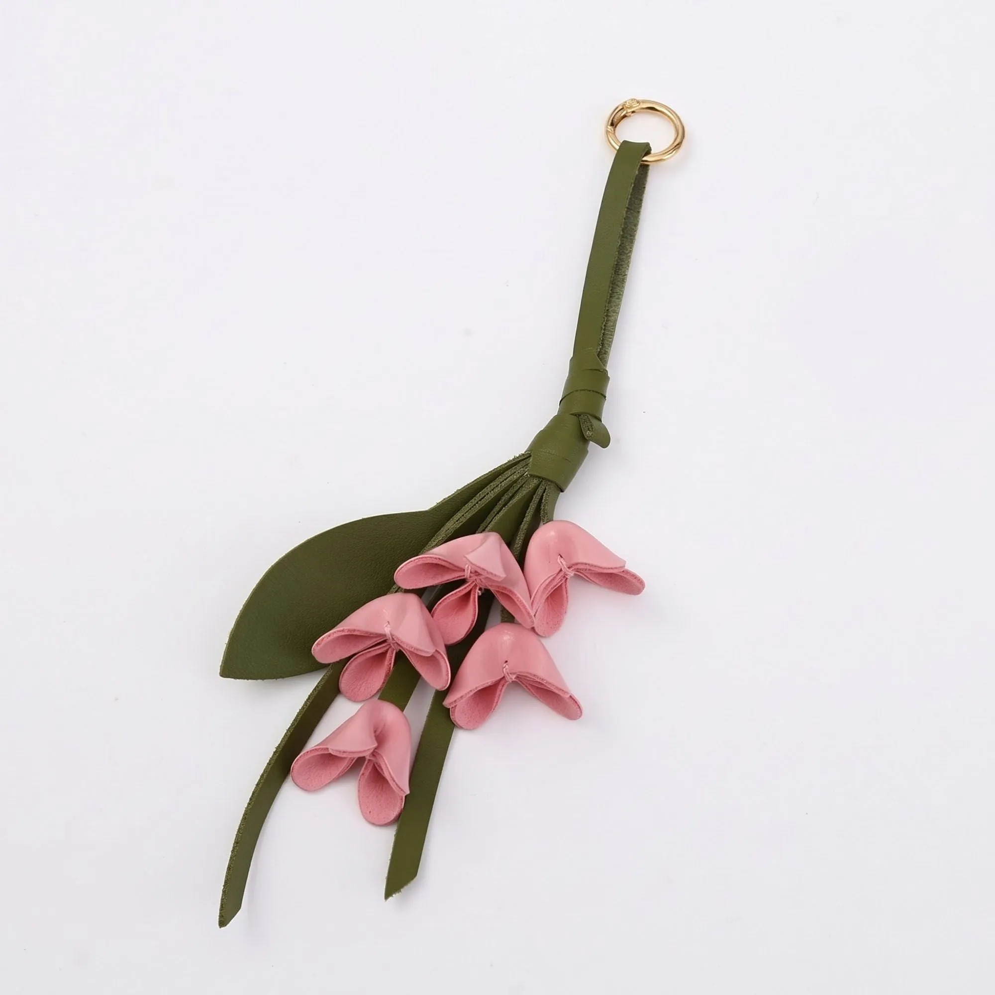 Floral Bag Charm with Tassel Strap and Gold Tone Ring sold by Anna-Kaci product image thumbnail 5