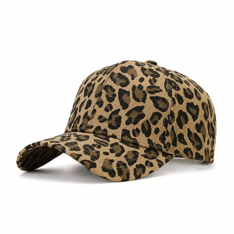 Leopard Print Baseball Cap Adjustable Curved Brim Casual Animal Print Hat made by Anna-Kaci