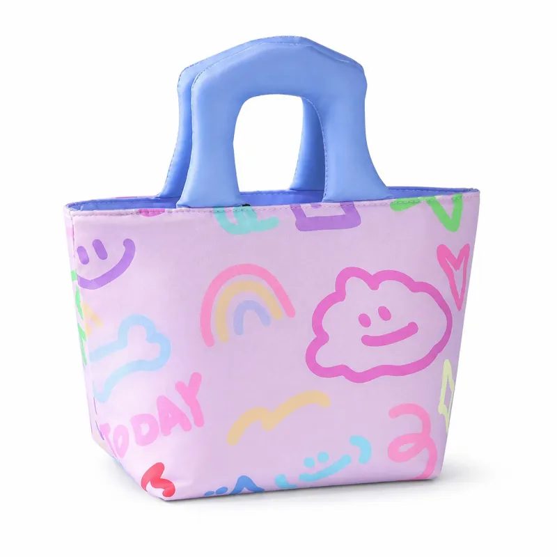 Printed Lunch Tote Bag with Padded Handles and Zipper Closure made by Anna-Kaci