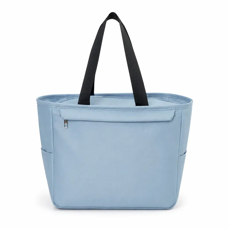 Insulated Tote Lunch Bag with Zipper Pockets and Long Handles made by Anna-Kaci