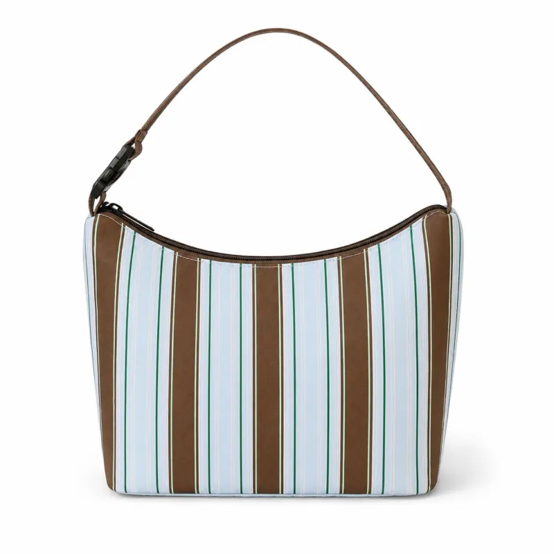 Striped Insulated Lunch Bag Large Capacity Lunch Tote with Shoulder Strap for Work School made by Anna-Kaci