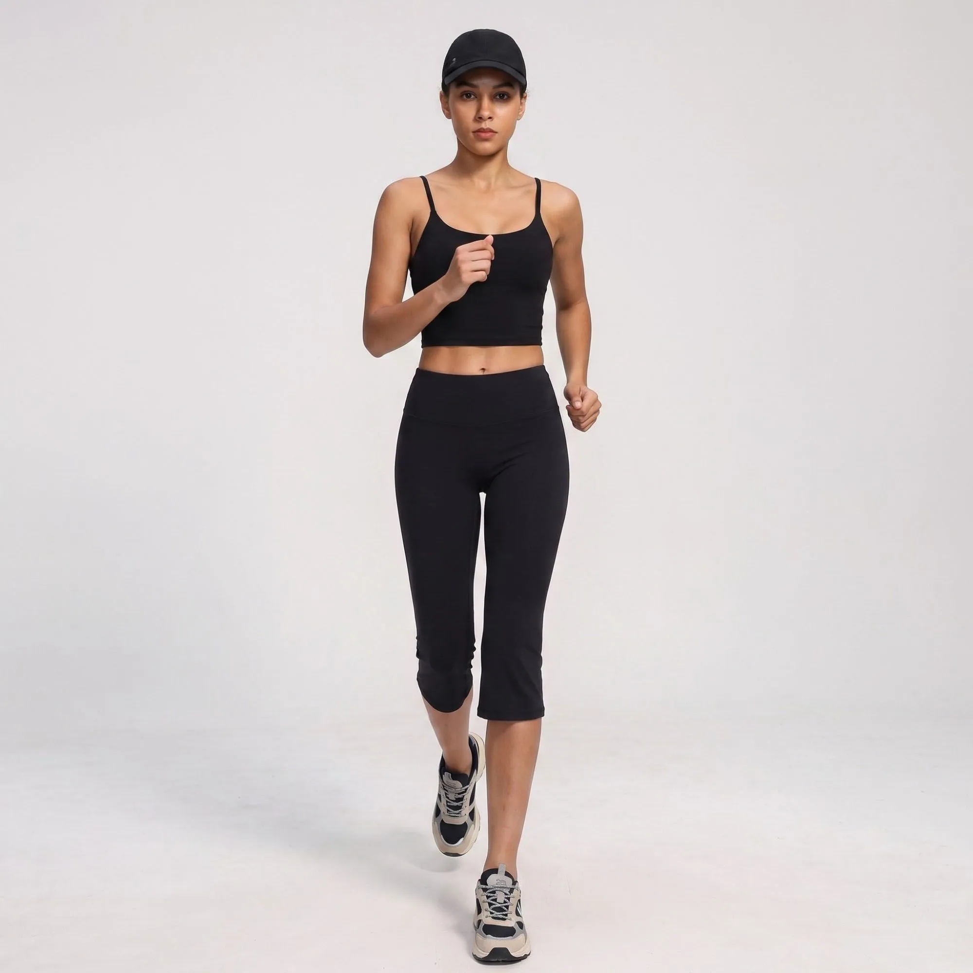 High Waist Cropped Flare Yoga Pants Fitted Capri Workout Leggings for Dance and Athleisure sold by Anna-Kaci product image thumbnail 3