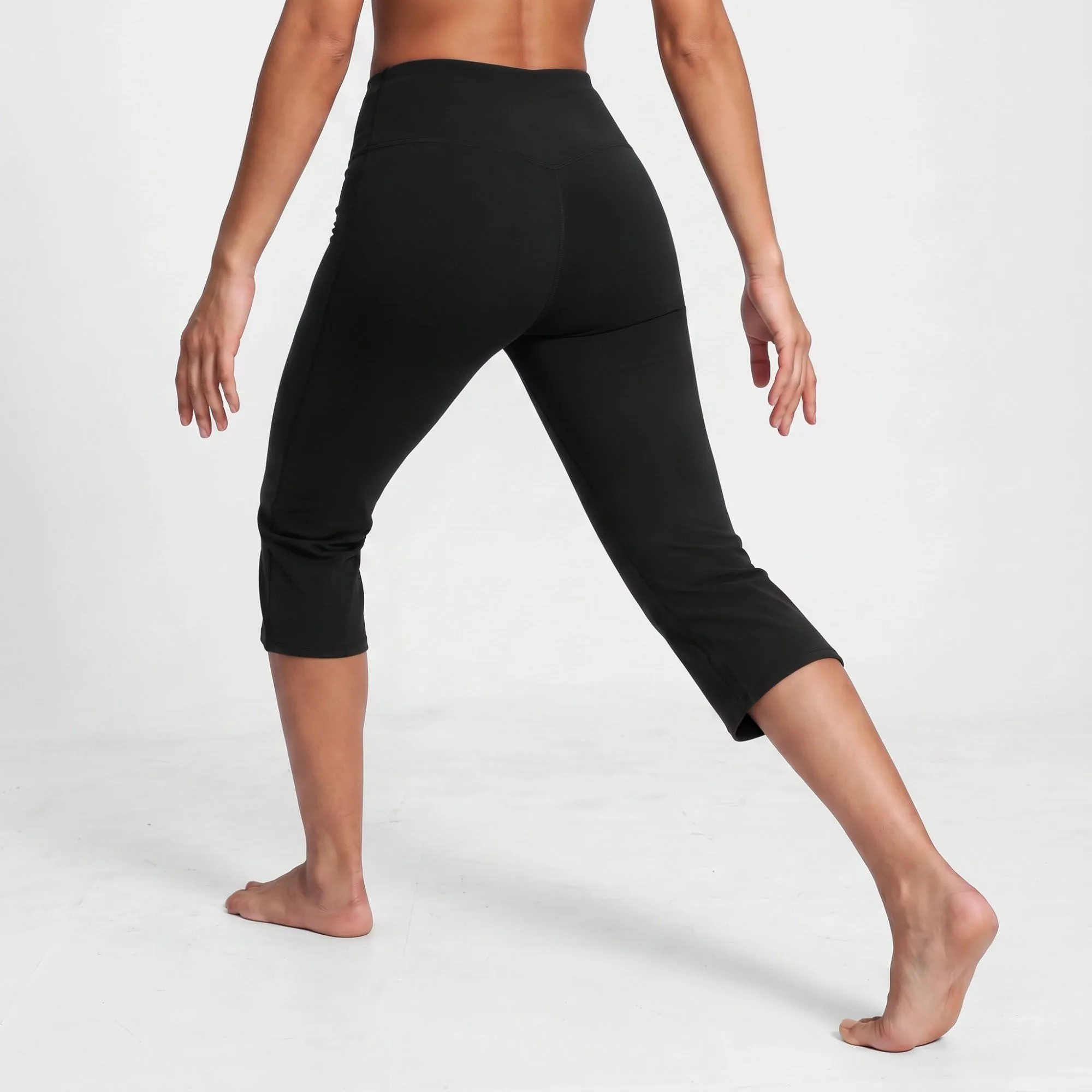 High Waist Cropped Flare Yoga Pants Fitted Capri Workout Leggings for Dance and Athleisure sold by Anna-Kaci product image thumbnail 2