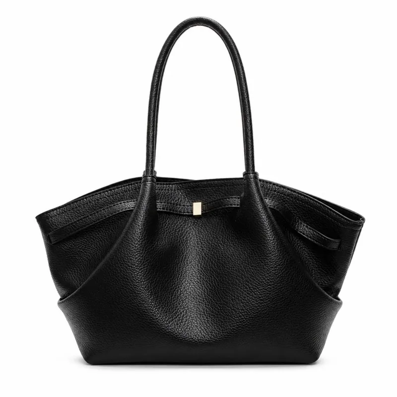 Large Capacity Pleated Shoulder Tote Bag made by Anna-Kaci