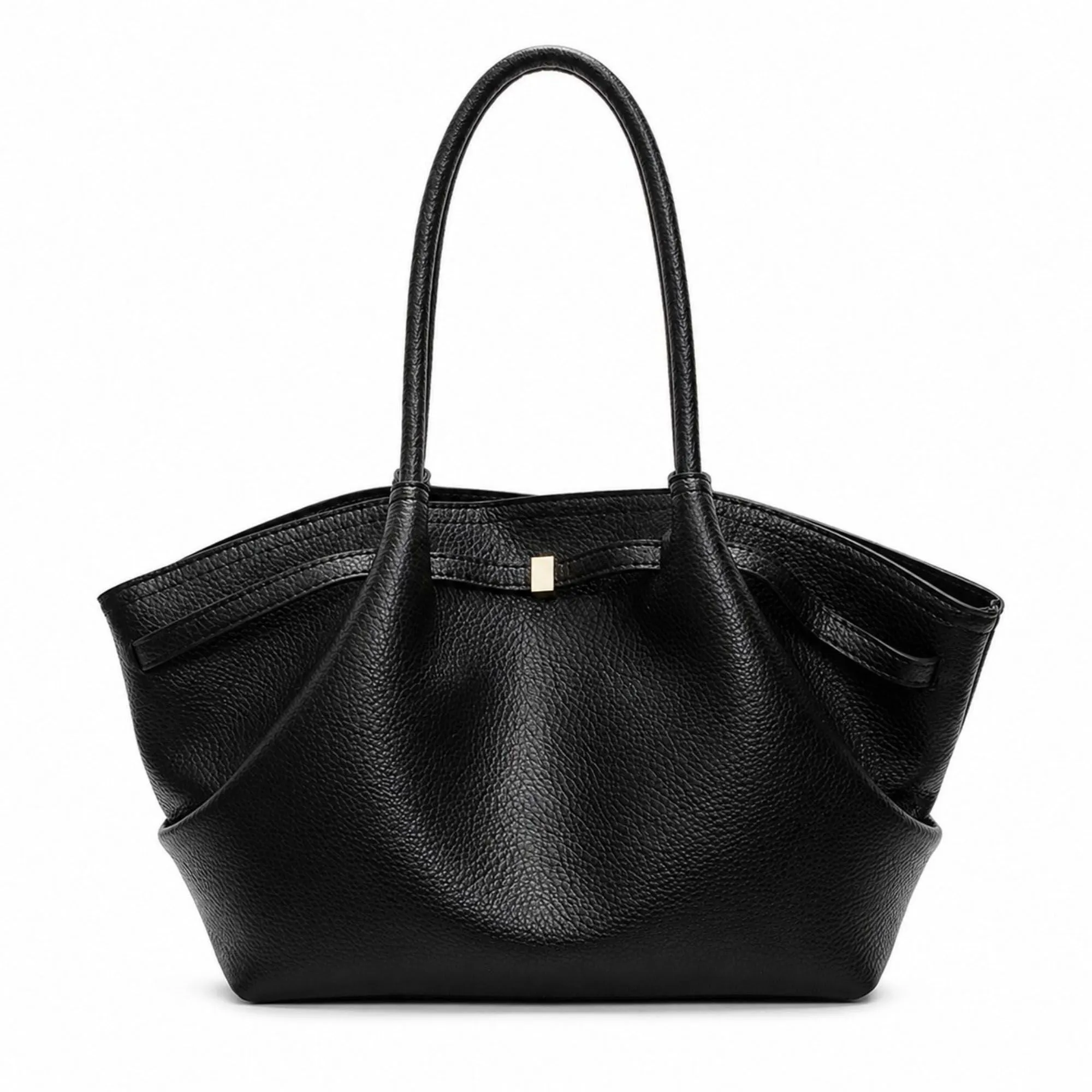 Large Capacity Pleated Shoulder Tote Bag sold by Anna-Kaci