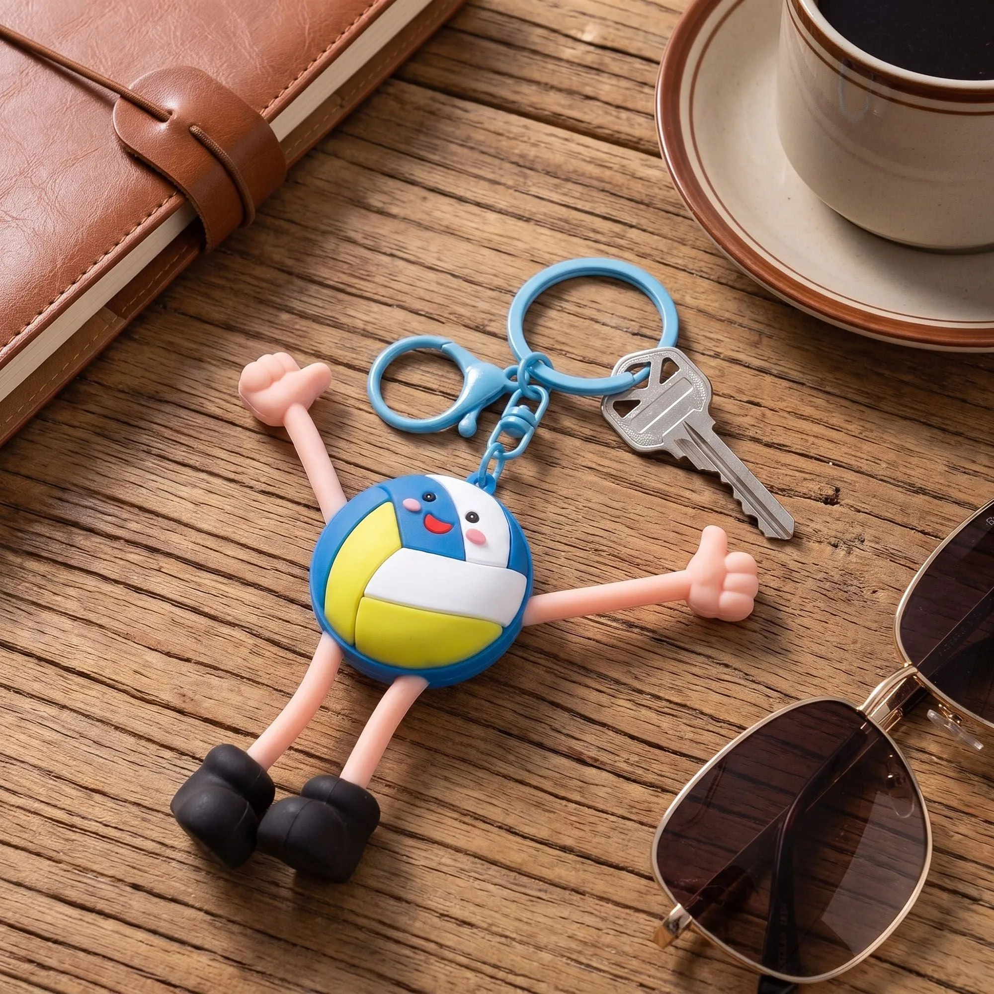 2-Piece Womens Sports Themed Bag Charm with Hanging Clip and Character Accent sold by Anna-Kaci product image thumbnail 5