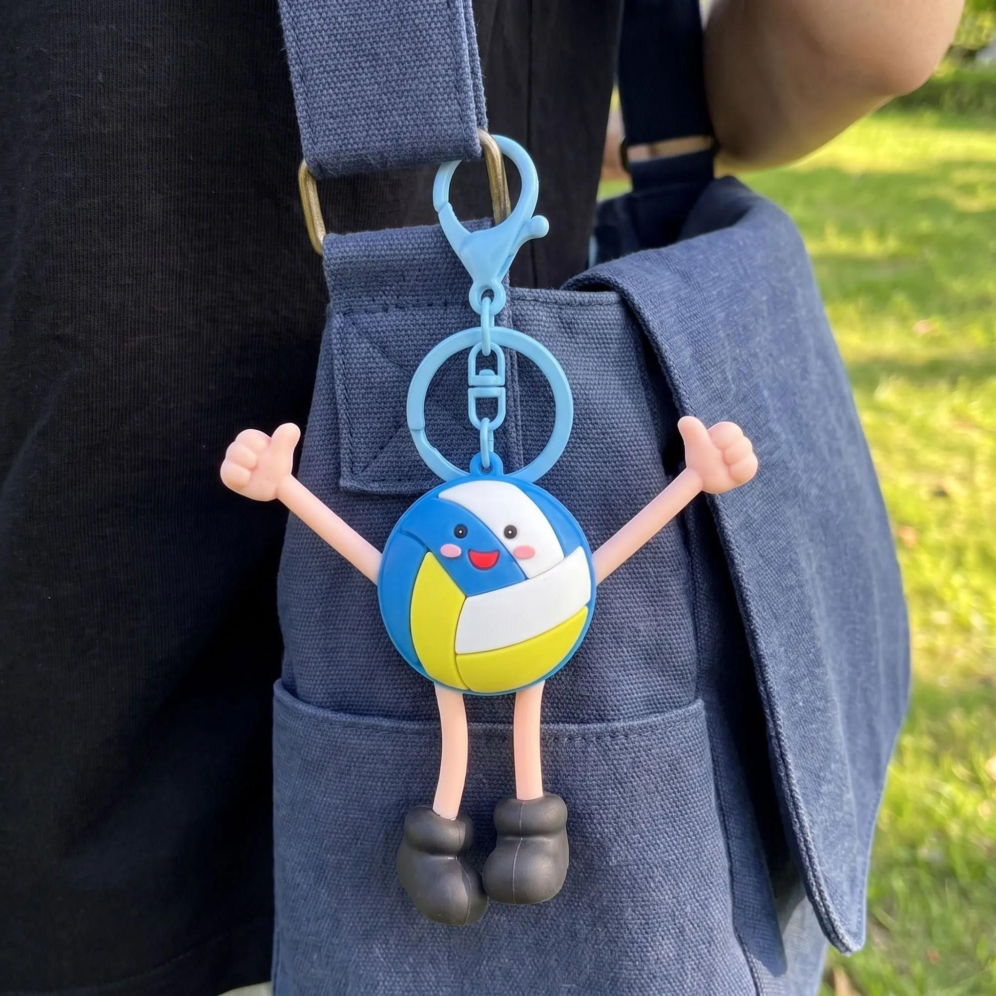 2-Piece Womens Sports Themed Bag Charm with Hanging Clip and Character Accent sold by Anna-Kaci product image thumbnail 2