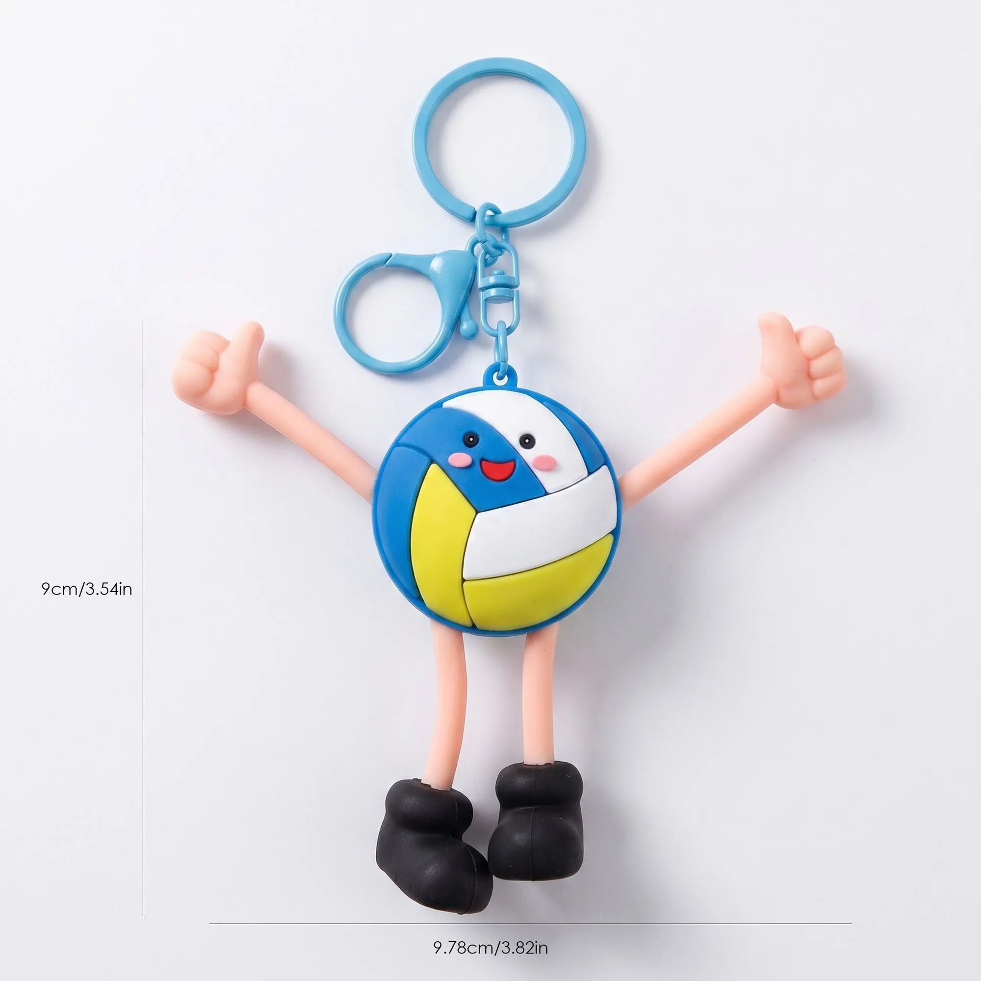 2-Piece Womens Sports Themed Bag Charm with Hanging Clip and Character Accent sold by Anna-Kaci product image thumbnail 3