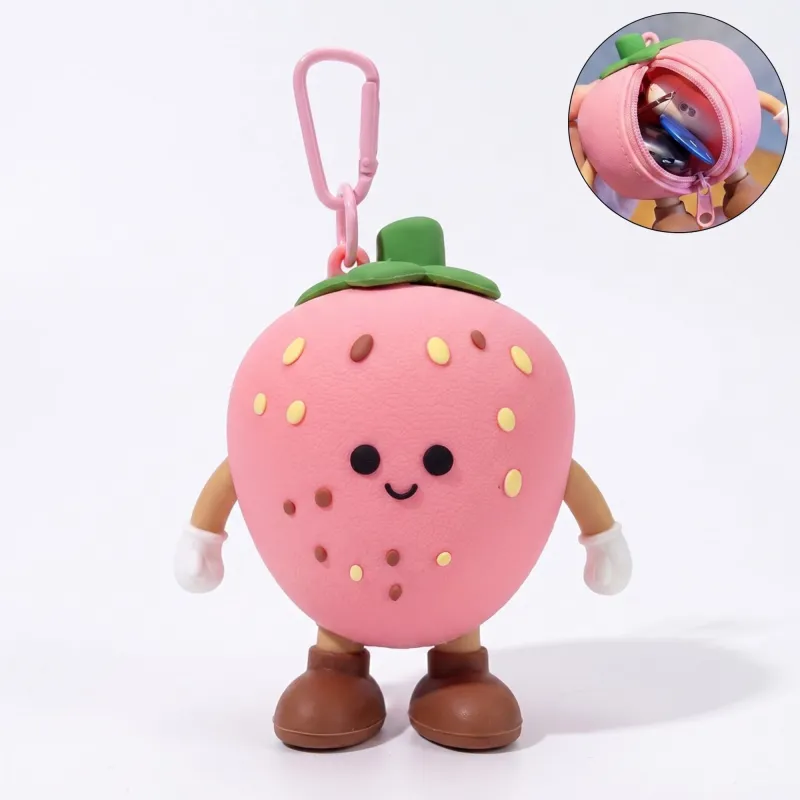 2-Piece Womens Pouch Bag Charm with Hanging Clip and Zipper Closure made by Anna-Kaci