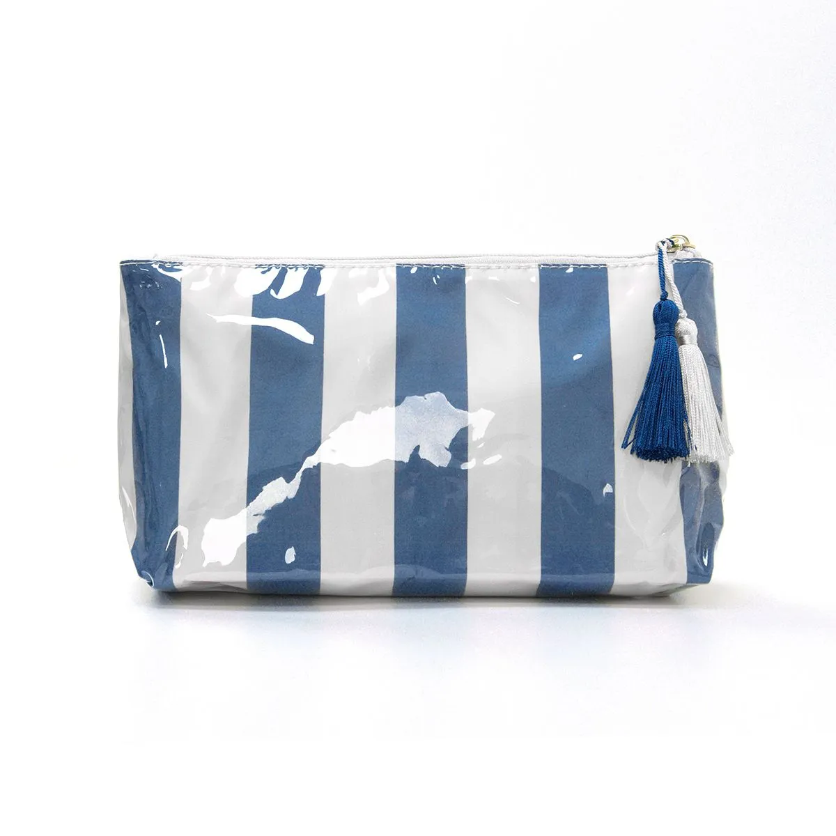 Striped PVC Cosmetic Pouch Makeup Bag with Zip Closure sold by Anna-Kaci product image thumbnail 4