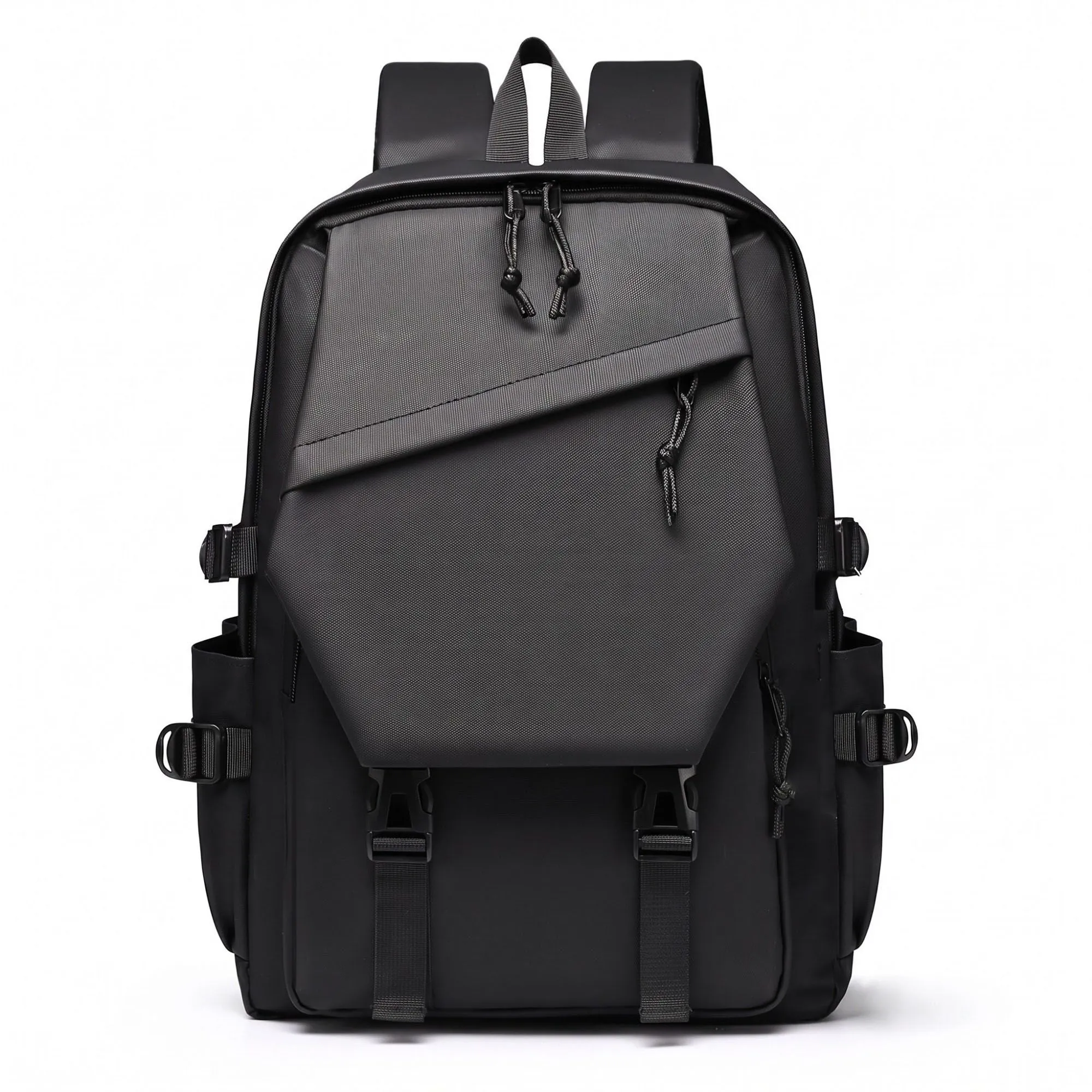 Multi-Pocket Utility Backpack with Buckle Straps, Side Pockets and Padded Shoulder Straps sold by Anna-Kaci product image thumbnail 2