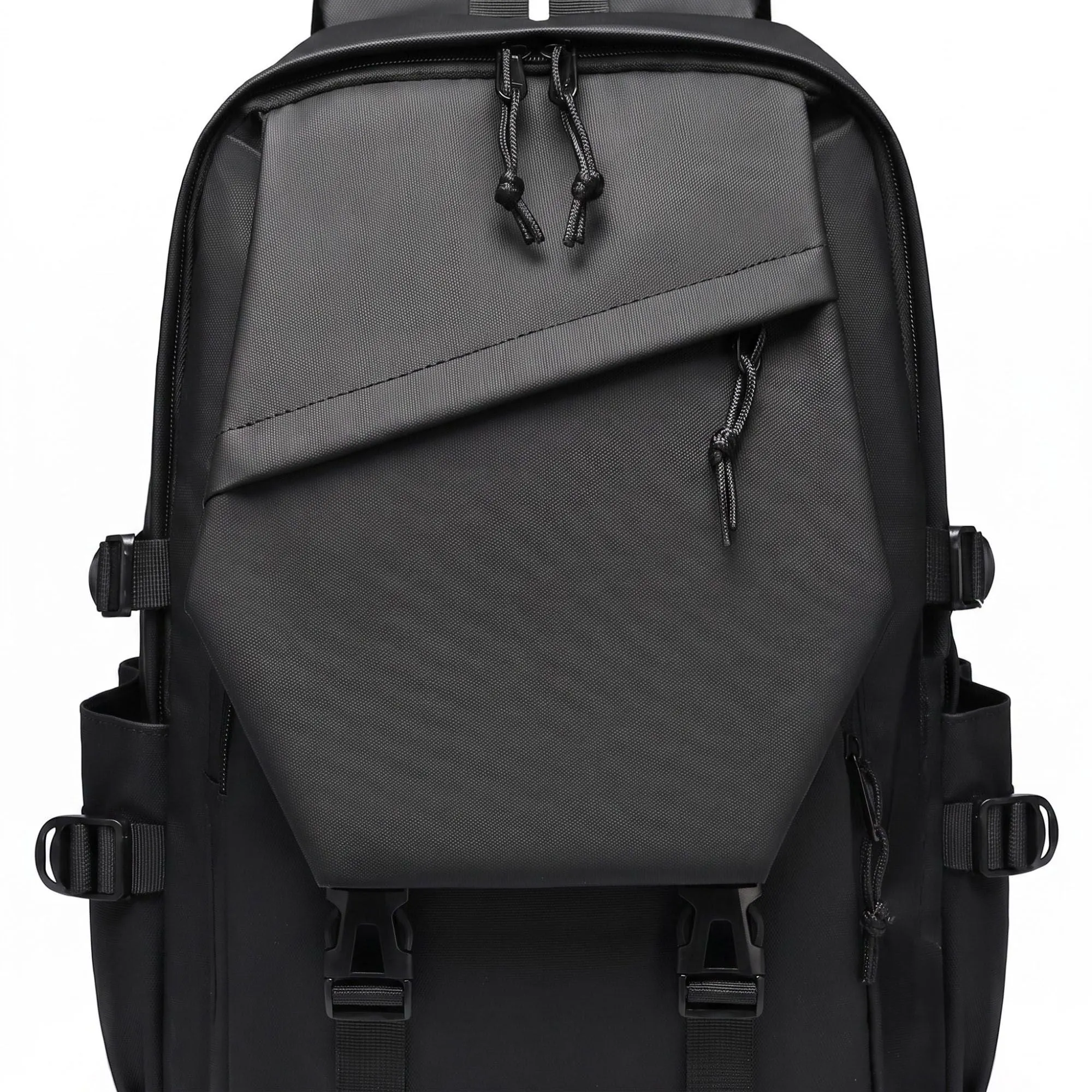 Multi-Pocket Utility Backpack with Buckle Straps, Side Pockets and Padded Shoulder Straps sold by Anna-Kaci product image thumbnail 4