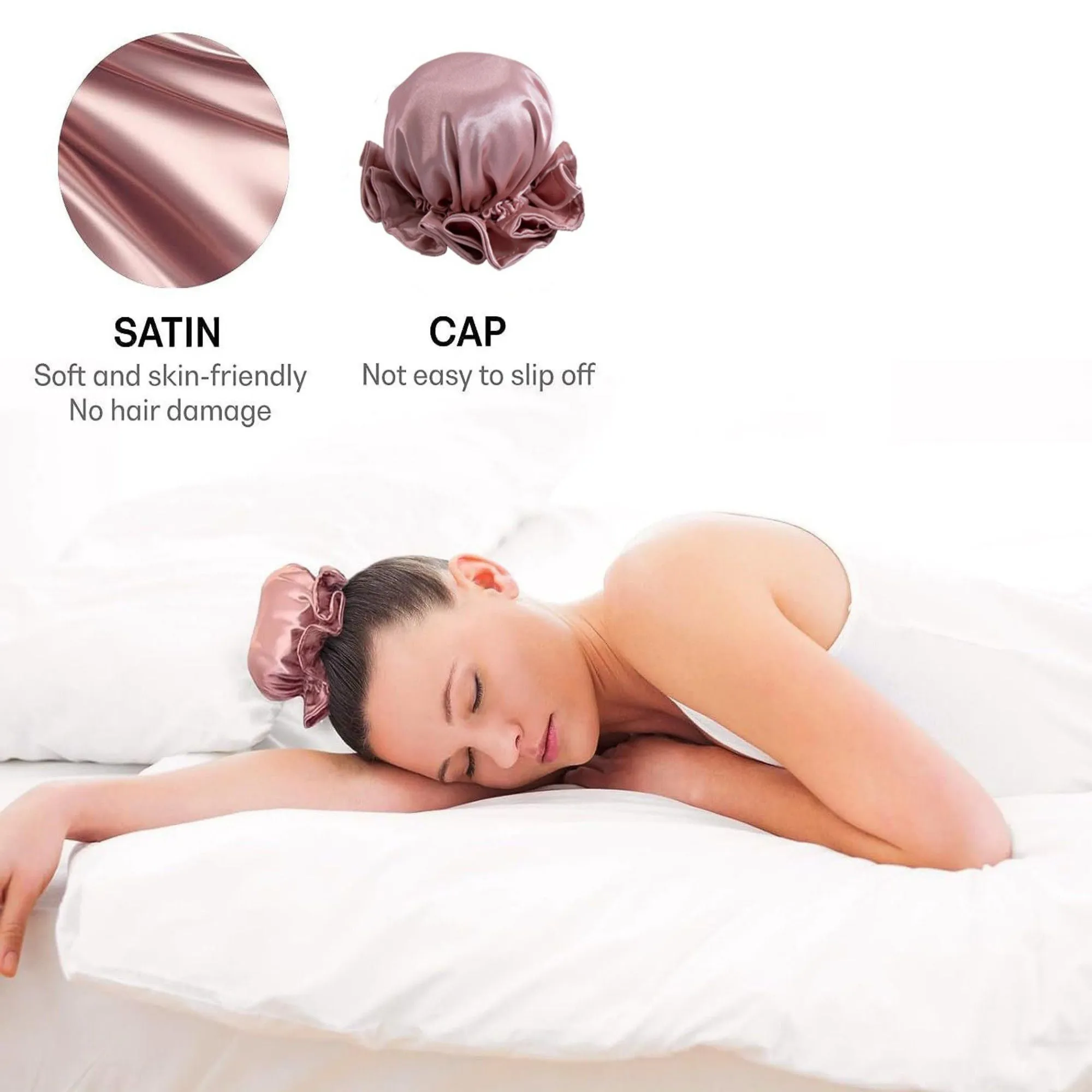 2pcs Heatless Curling Set with Hair Wrap and Elastic Bonnet Cap sold by Anna-Kaci product image thumbnail 3