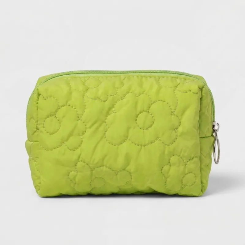 Floral Quilted Makeup Bag Large Capacity Cosmetic Toiletry Travel Pouch with Handle made by Anna-Kaci