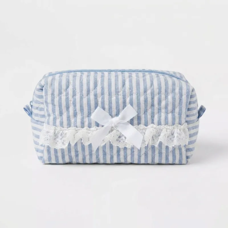 Quilted Makeup Bag Large Capacity Cosmetic Pouch Travel Toiletry Organizer made by Anna-Kaci