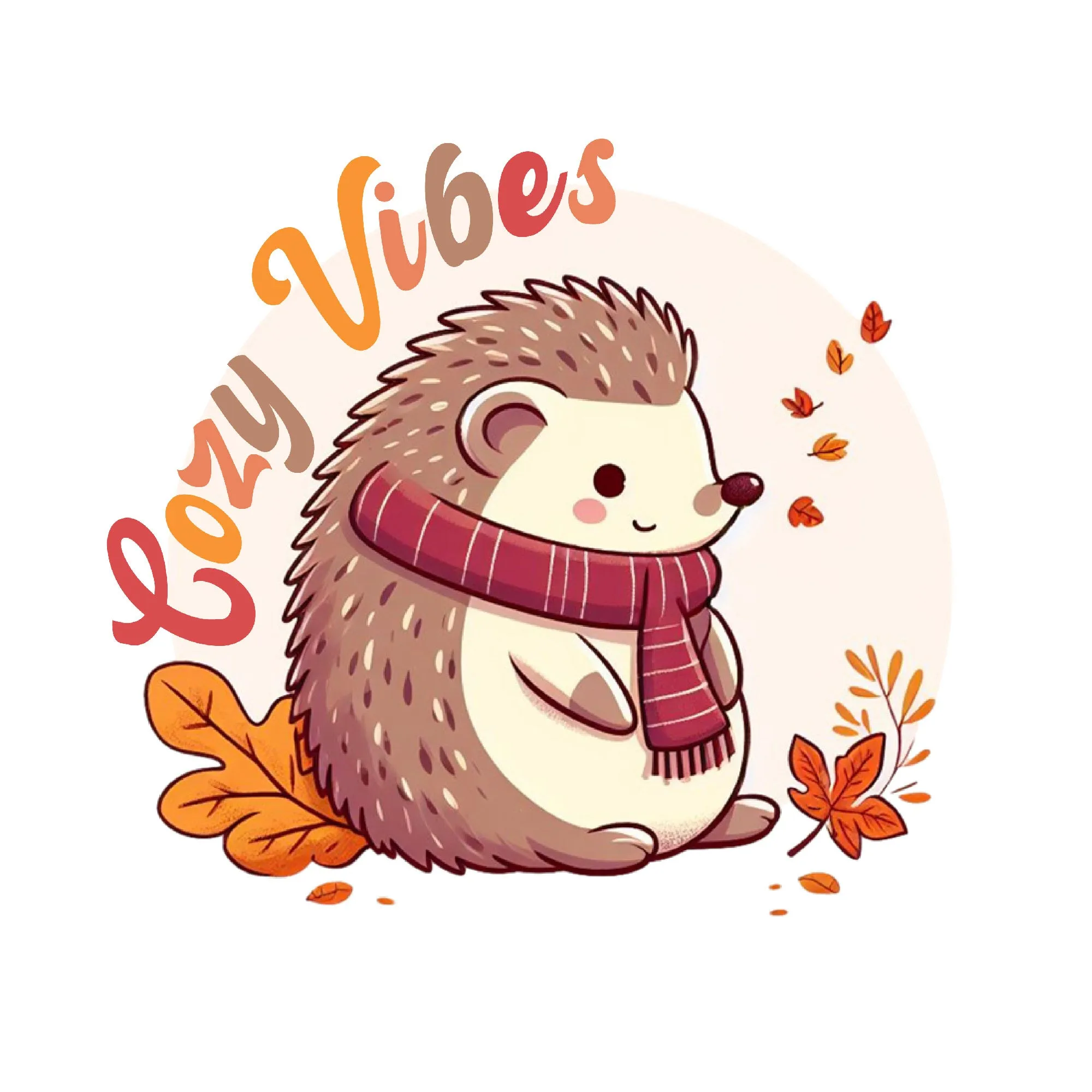 "Hedgehog Cozy Vibes" Fall Vibes T-Shirt sold by Anna-Kaci product image thumbnail 4