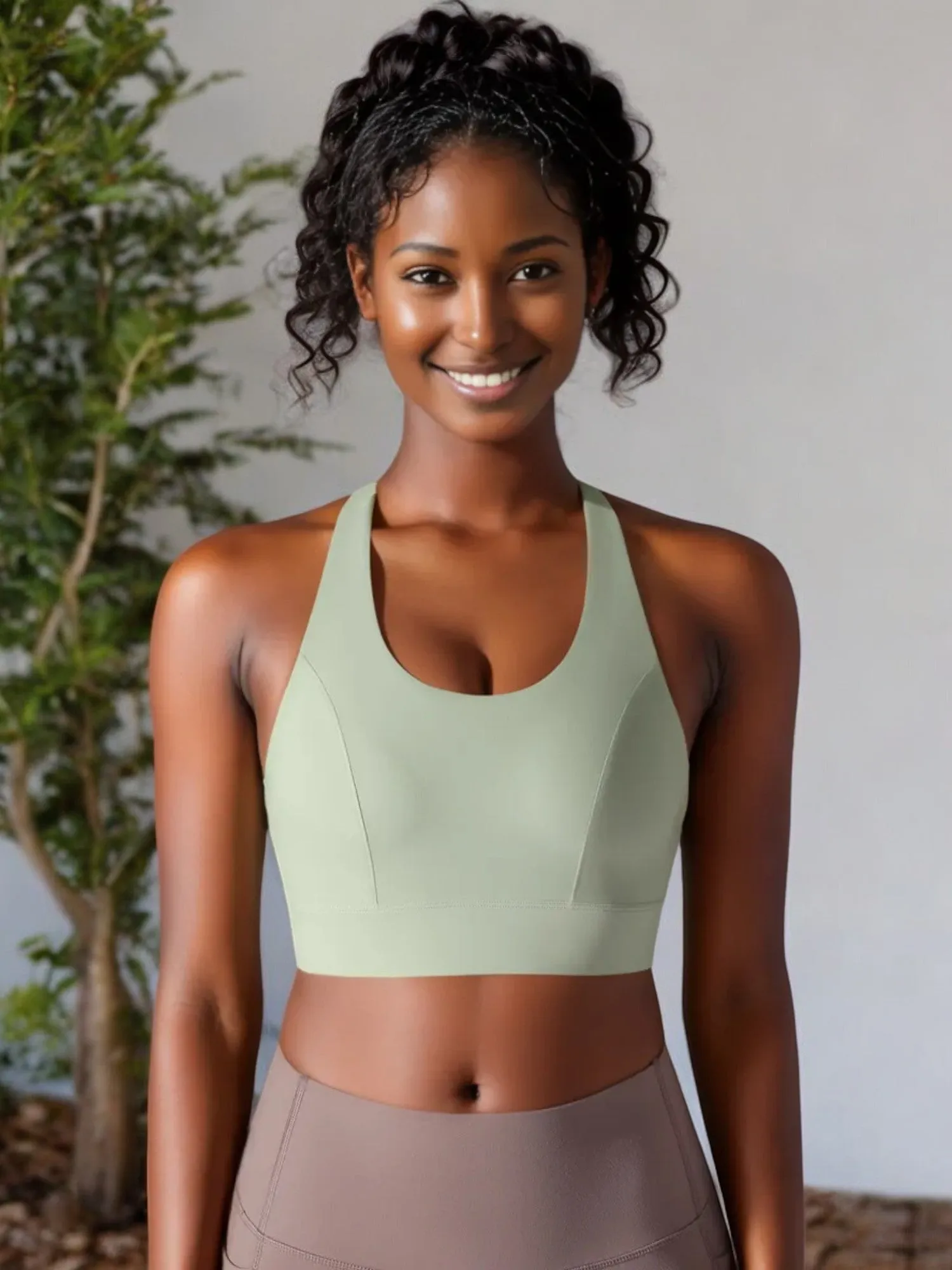Anna-Kaci Women's High Support Racerback Sports Bra with Contour Seams sold by Anna-Kaci