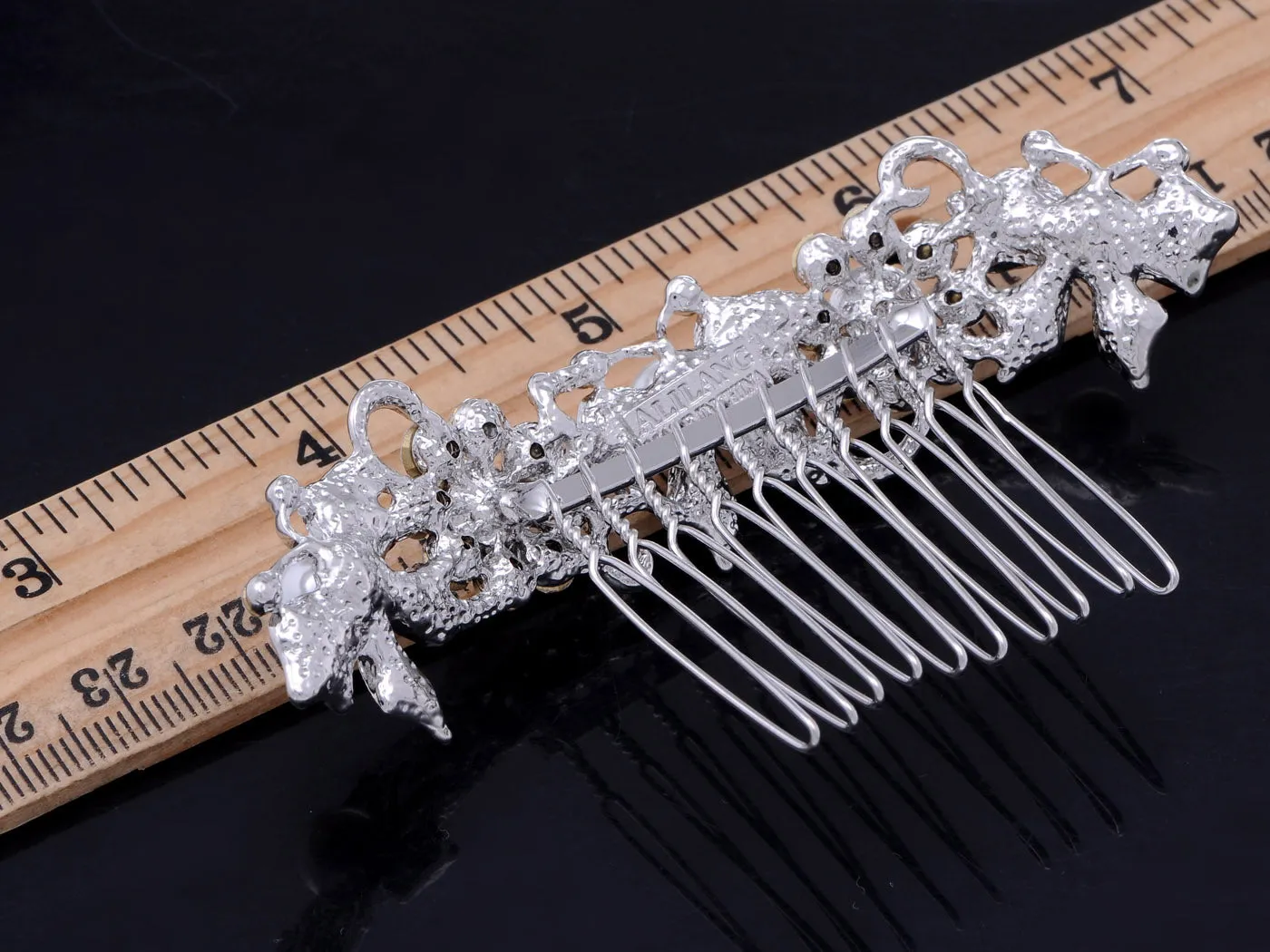 Encrusted Pearl Butterfly Hair Comb sold by Anna-Kaci product image thumbnail 3