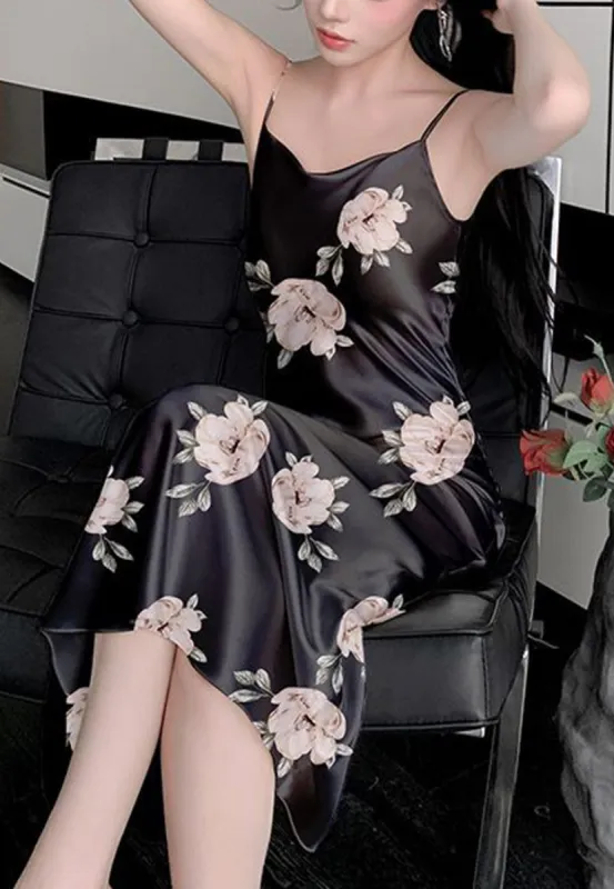 Floral Print Slip Midi Dress sold by Anna-Kaci