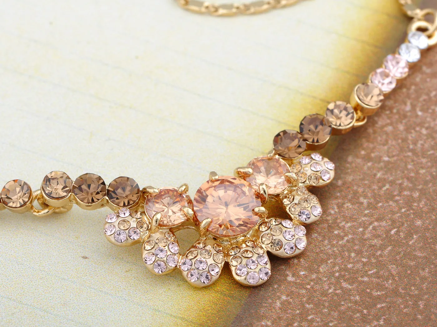 Swarovski Crystal Stem Less Clovers Element Earring Necklace Set sold by Anna-Kaci product image thumbnail 2