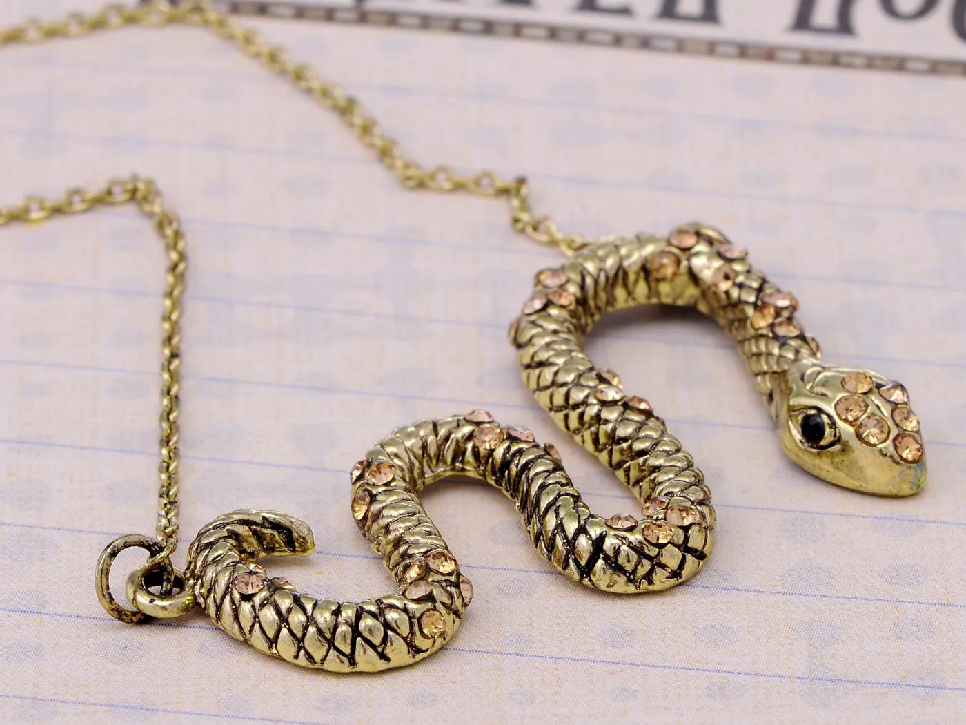 Antique Encrusted Snake Chain Necklace sold by Anna-Kaci product image thumbnail 4