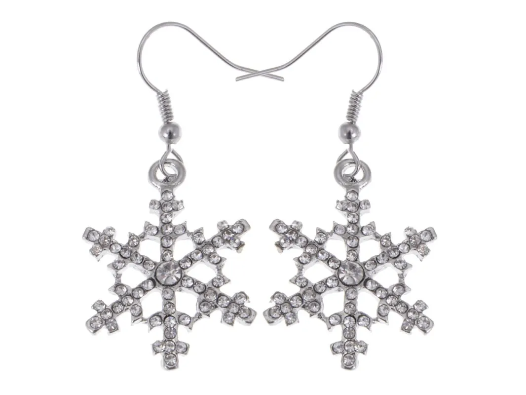 Christmas Winter Snow Snowflake Ice Cold Dangle Drop Earrings Necklace Set sold by Anna-Kaci