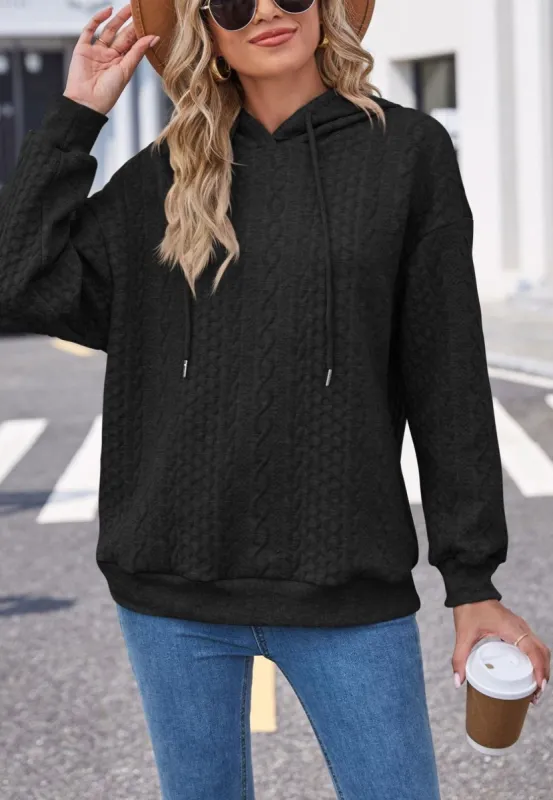 Classic Cable Knit Hoodie sold by Anna-Kaci