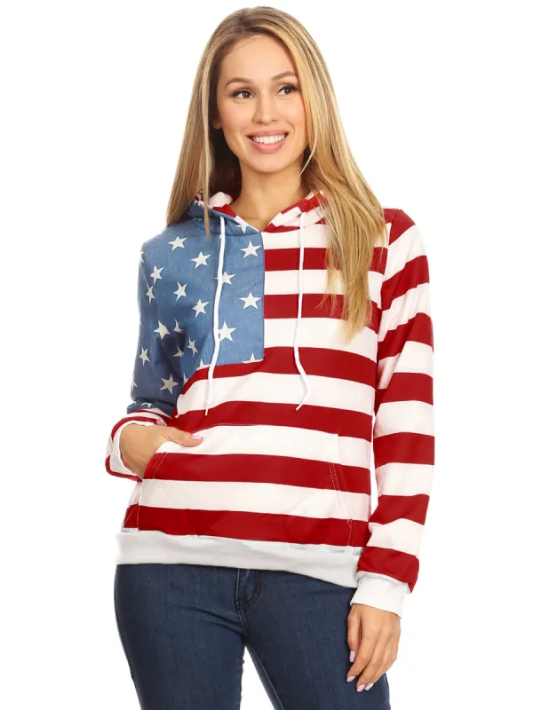 American Flag Hoodie Sweatshirt sold by Anna-Kaci