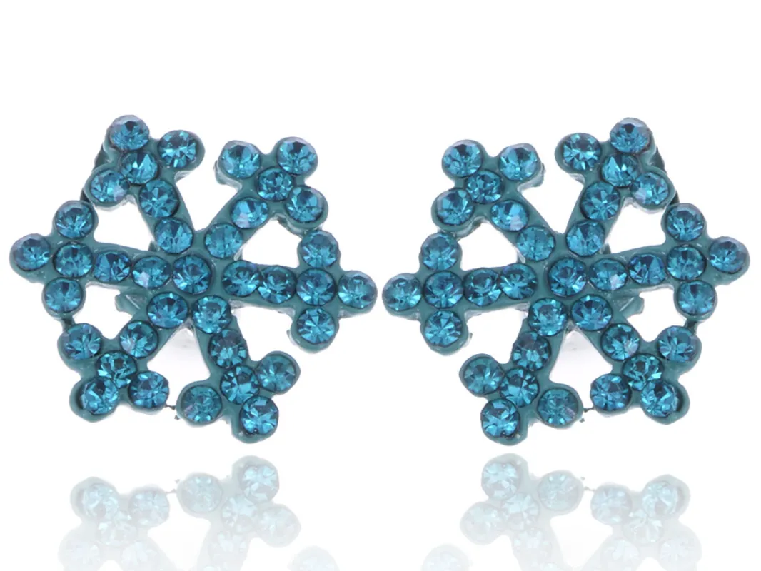Zircon Snowflake Ice Freezing Cold Element Earrings sold by Anna-Kaci