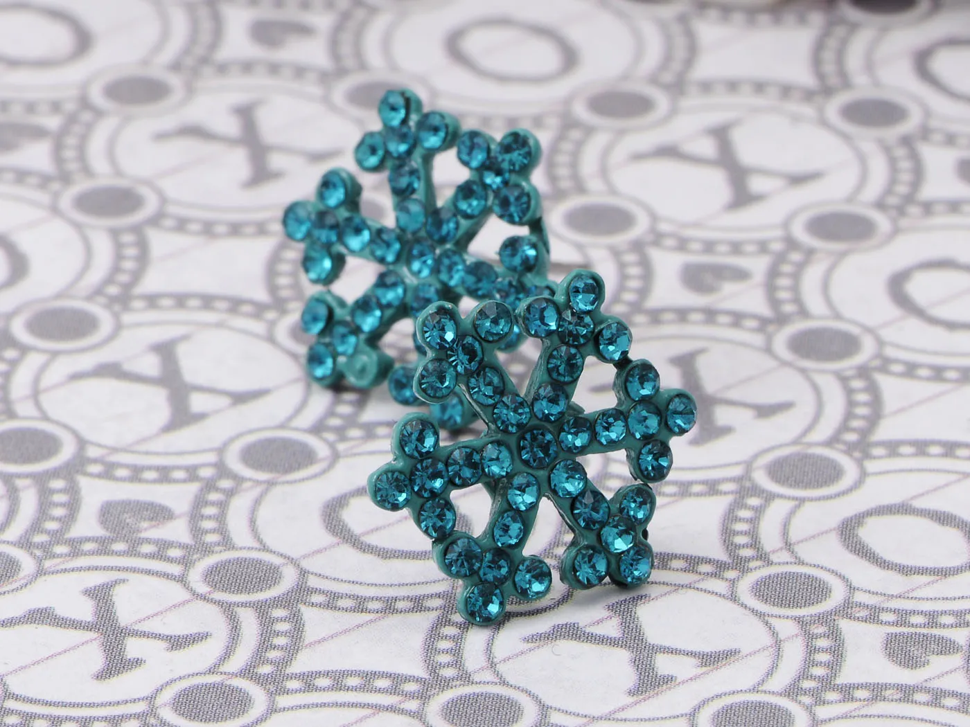 Zircon Snowflake Ice Freezing Cold Element Earrings sold by Anna-Kaci product image thumbnail 2