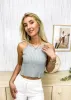 Ribbed Knit Halter Top sold by Anna-Kaci