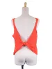 En Creme Voltaic Neon Coral Sexy Open Twist Back Knit Scoop Neck Tank Top sold by Anna-Kaci
