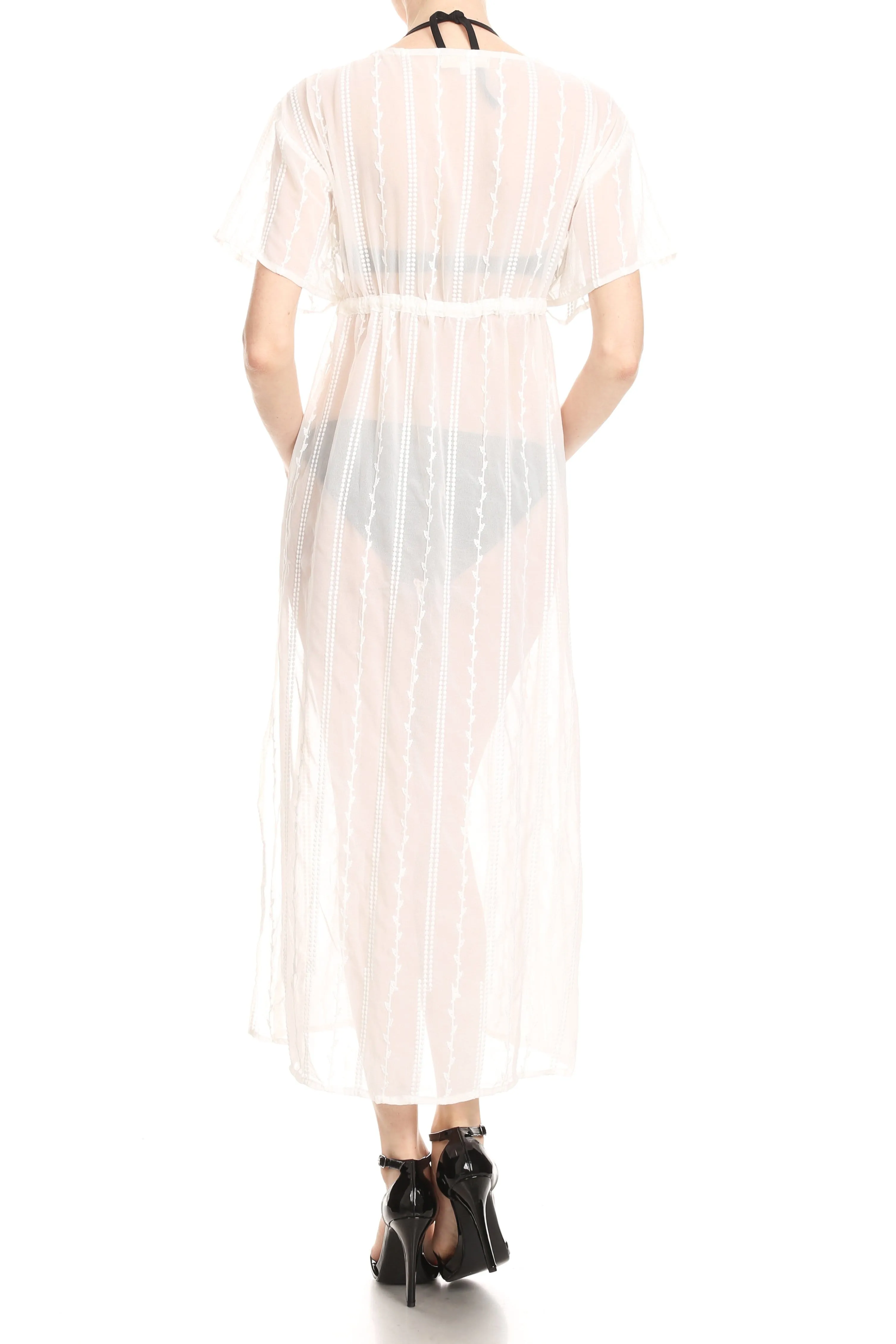 Tie Front Cover Up With Side Slits sold by Anna-Kaci product image thumbnail 3