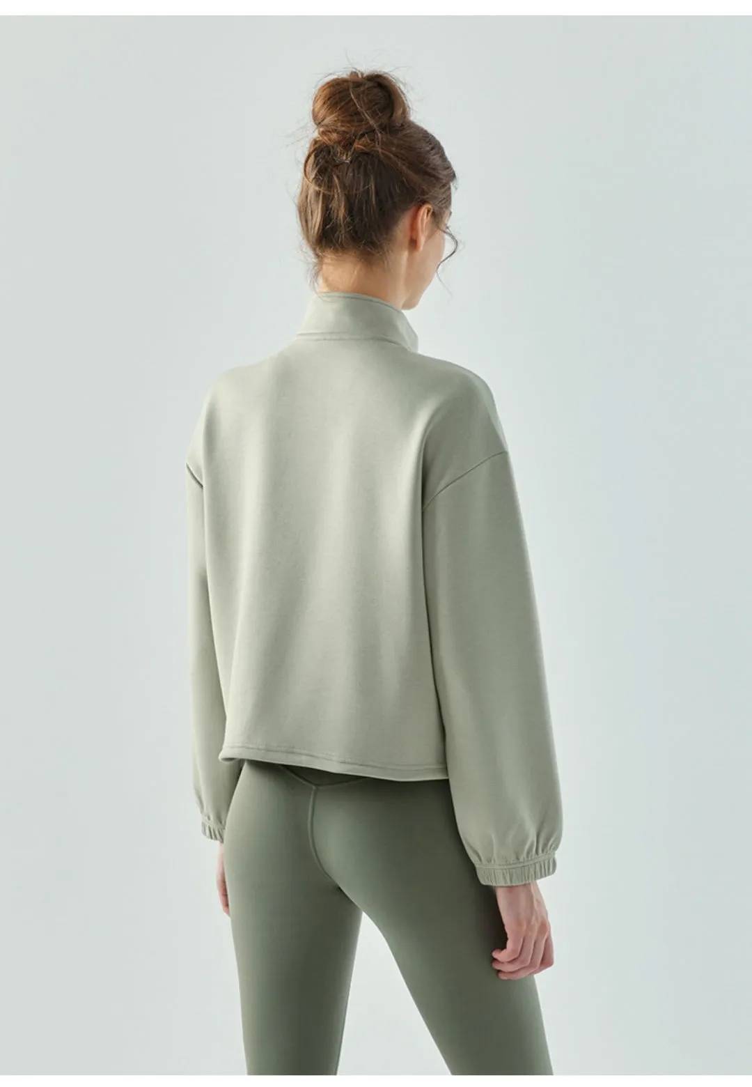 Drawstring Hem Mock Neck Sweater sold by Anna-Kaci product image thumbnail 5