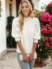 Textured Knit Puff Sleeve Sweater sold by Anna-Kaci