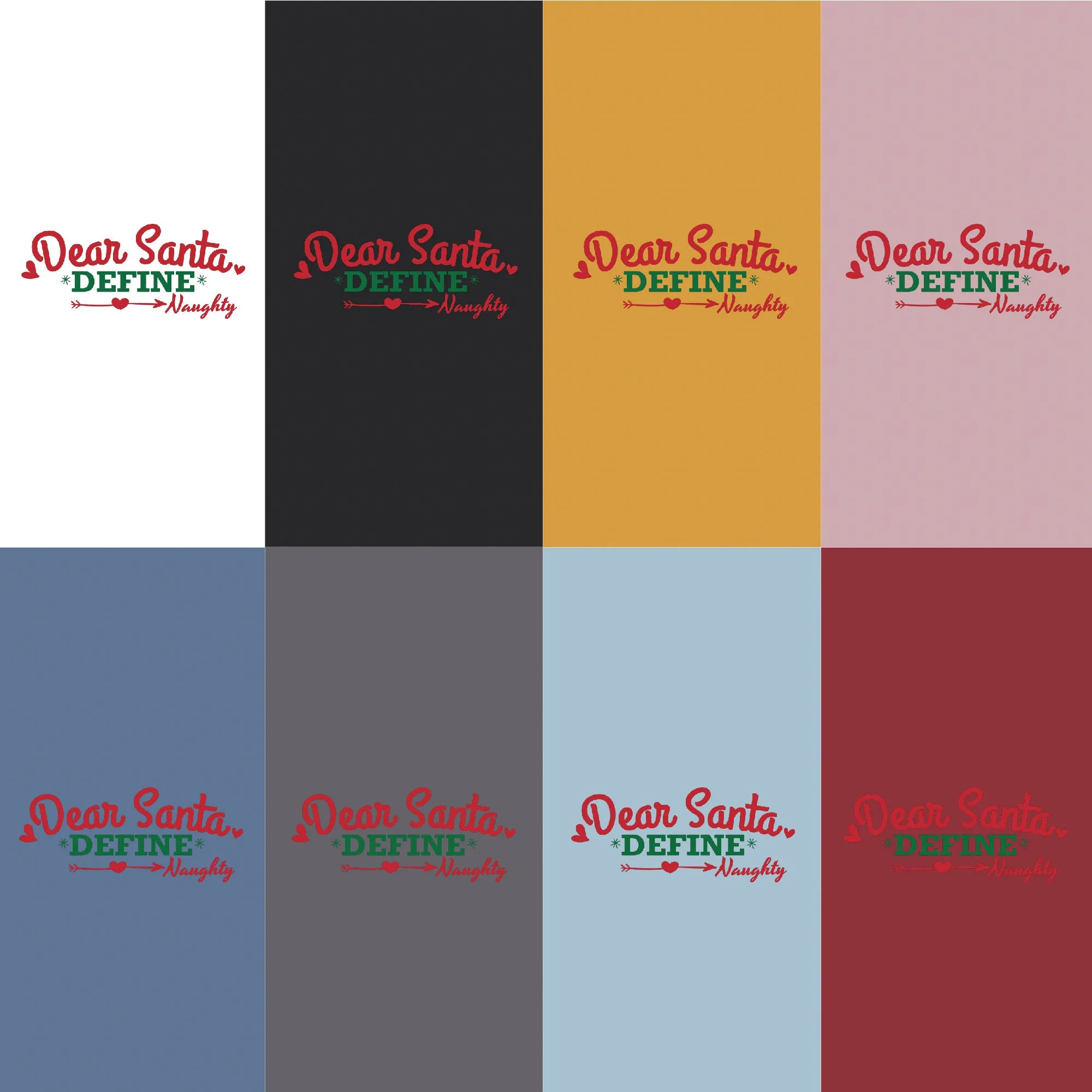 Naughty List Chronicles: 'Dear Santa, Define Naughty' Tee with Arrow and Heart Design sold by Anna-Kaci product image thumbnail 3