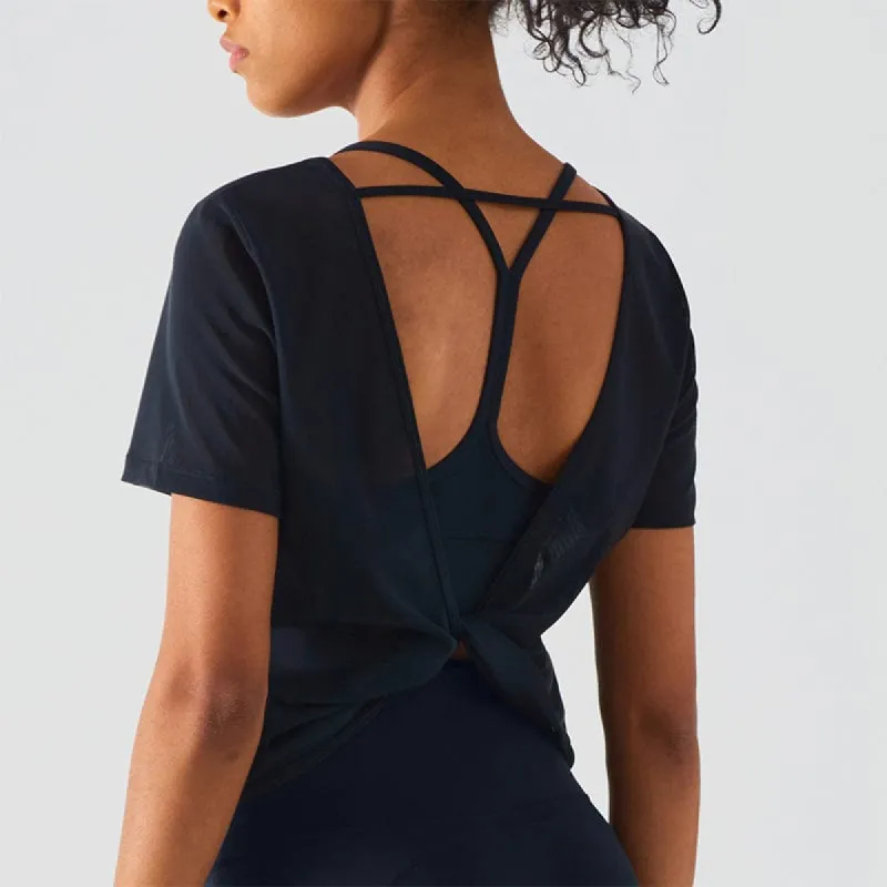 Twist Open Back Loose Fitted Shirt sold by Anna-Kaci